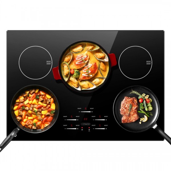Electric Cooktop 30 Inch, Sunmaki 5 Burners Built-...