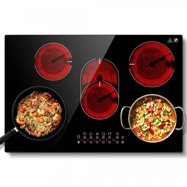 Sunmaki 30 Inch Electric Stove Cooktop 8500W Built...