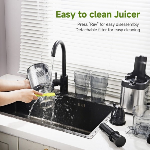 Sunmaki Juicer Machines 5.2" Large Feed Chute for Whole Fruits & Vegetables